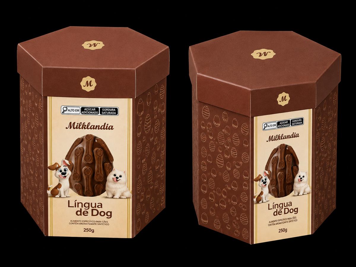 Caixa hexagonal com tampa para ovo de páscoa — Milklandia