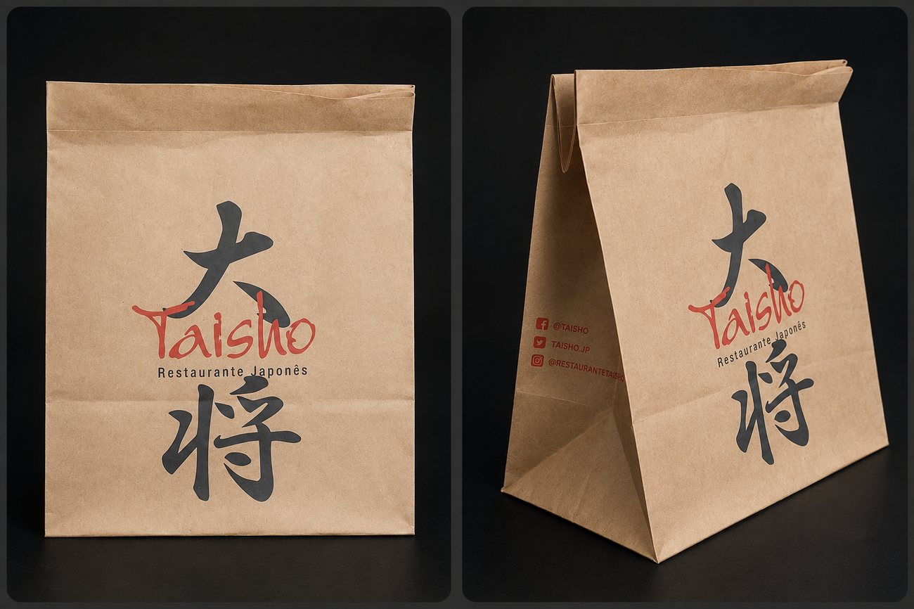 Saco kraft para delivery — Taisho · Restaurante japonês